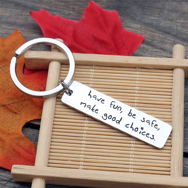 XGAKWD Drive Safe Keychain for Son Daughter, Graduation Gifts for College Students, Sweet 16 Key Chain, Have Fun, Be Safe, Make Good Choices - Image 4